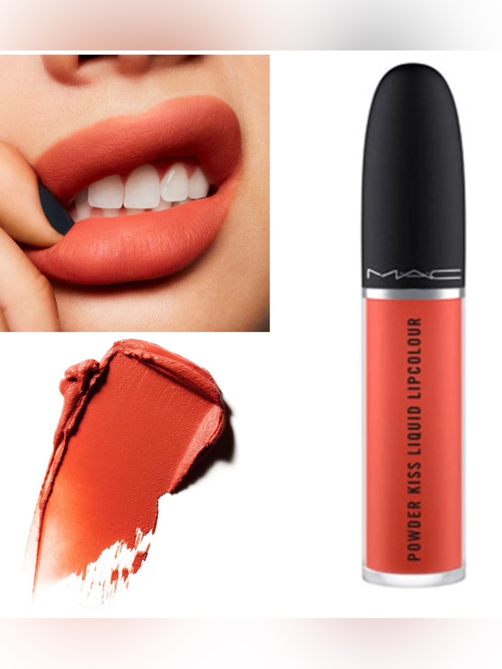 MAC Cosmetics Powder Kiss Liquid Lipcolour - Warm Coral Pink-SORRY NOT SORRY.